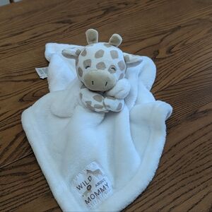 Carter's Giraffe "Wild About Mommy" White Tan Baby Security Blanket Lovey 2017